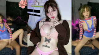 คลิปหลุด Yukii199 น้องยูกิ สาวตัวเล็กนมโตหัวนมชมพูขย่มควยแฟนหนุ่มคาชุดนั่งร่อนหีบดควยนมเด้งเอวพริ้วๆโดนผัวจับกระเด้ายิกๆตอกควยรัวๆเสียวหี
